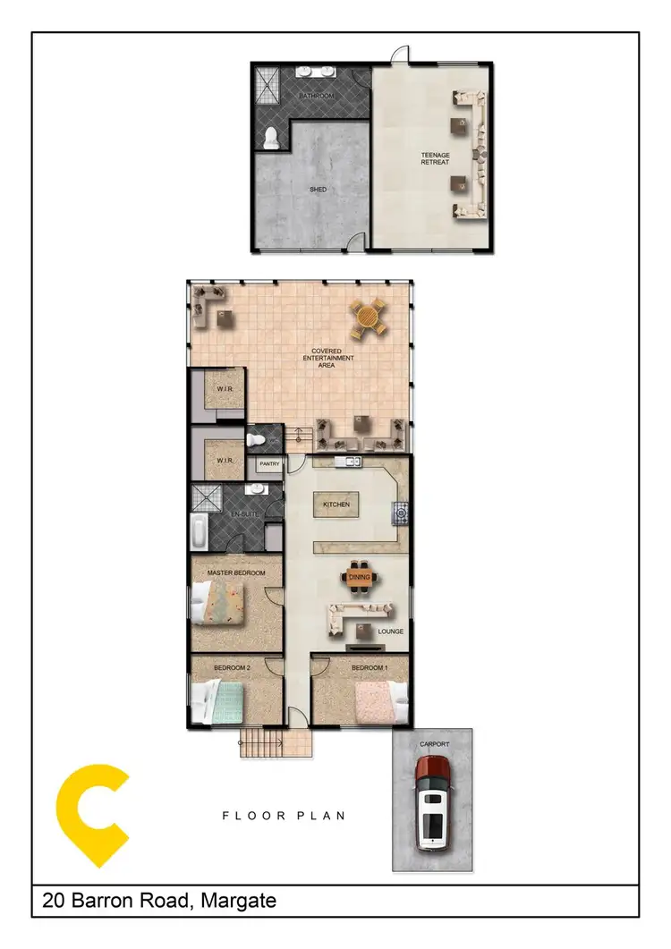 Floorplan of Homely house listing, 20 Barron Road, Margate QLD 4019