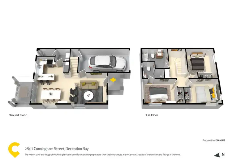 Floorplan of Homely townhouse listing, z28/17 Cunningham Street, Deception Bay QLD 4508