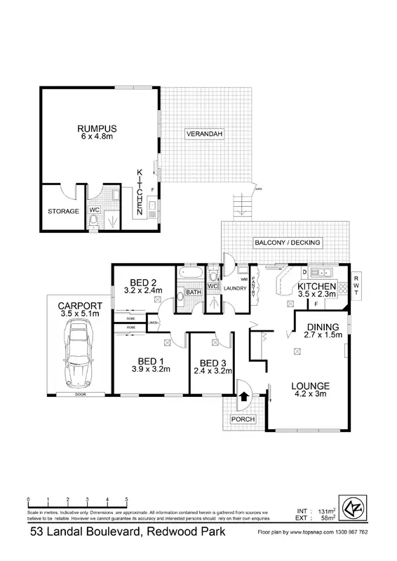 Floorplan of Homely house listing, 53 Landal Bvd, Redwood Park SA 5097