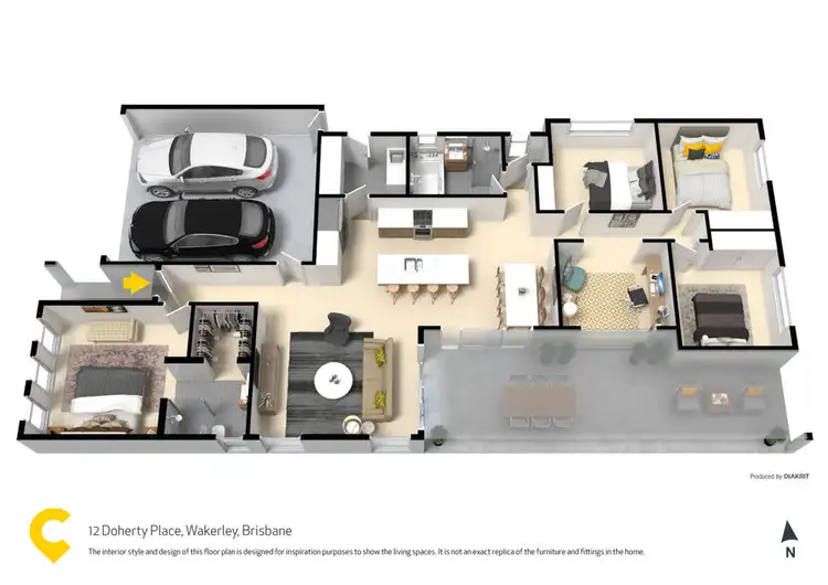 Floorplan of Homely house listing, 12 Doherty Place, Wakerley QLD 4154