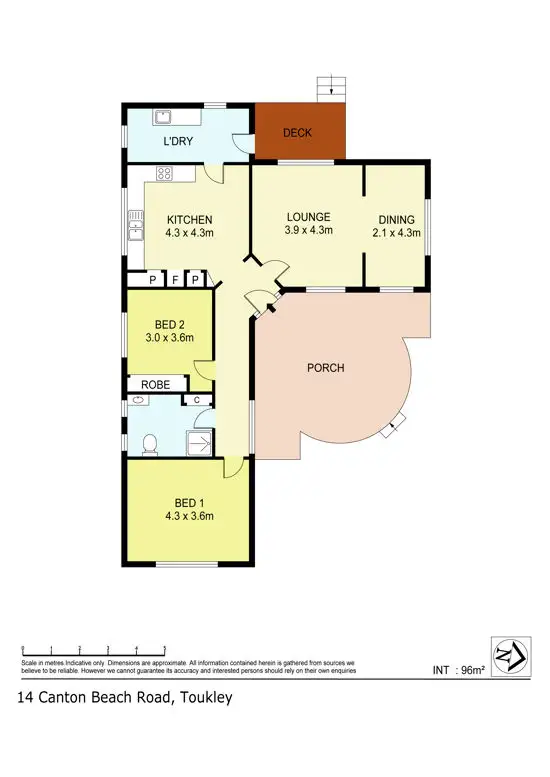 Floorplan of Homely house listing, 14 Canton Beach Rd, Toukley NSW 2263