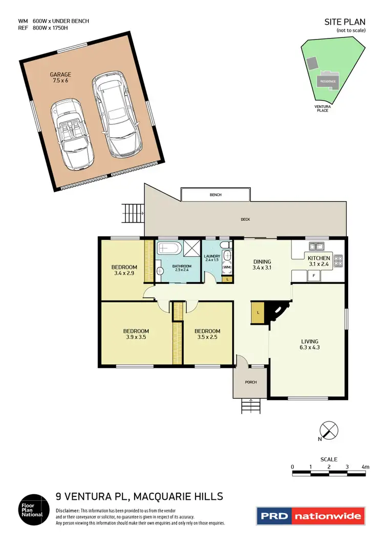 Floorplan of Homely house listing, 9 Ventura Place, Macquarie Hills NSW 2285