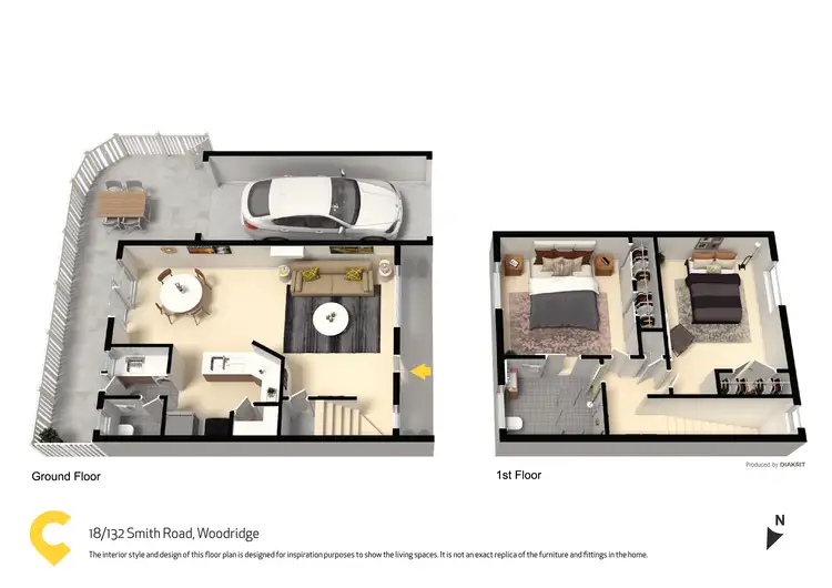 Floorplan of Homely townhouse listing, 18/132 Smith Road, Woodridge QLD 4114