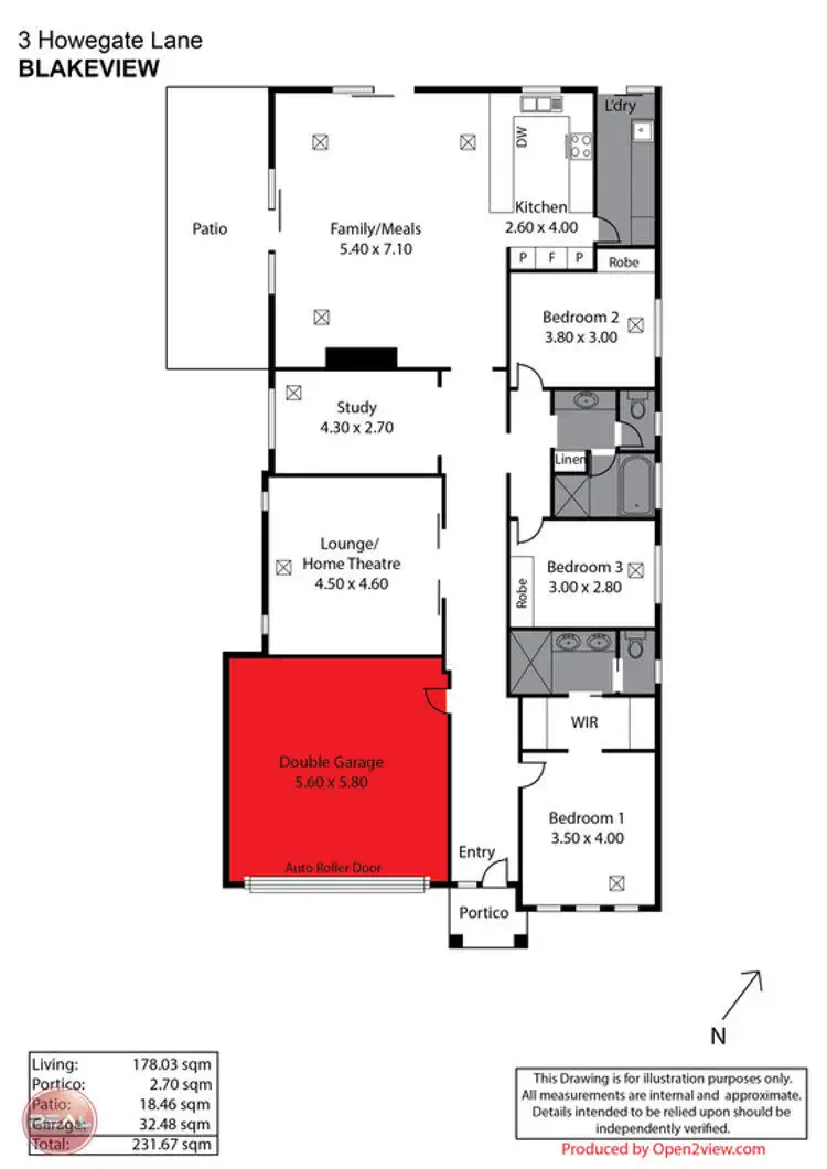 Floorplan of Homely house listing, 3 Howegate Lane, Blakeview SA 5114