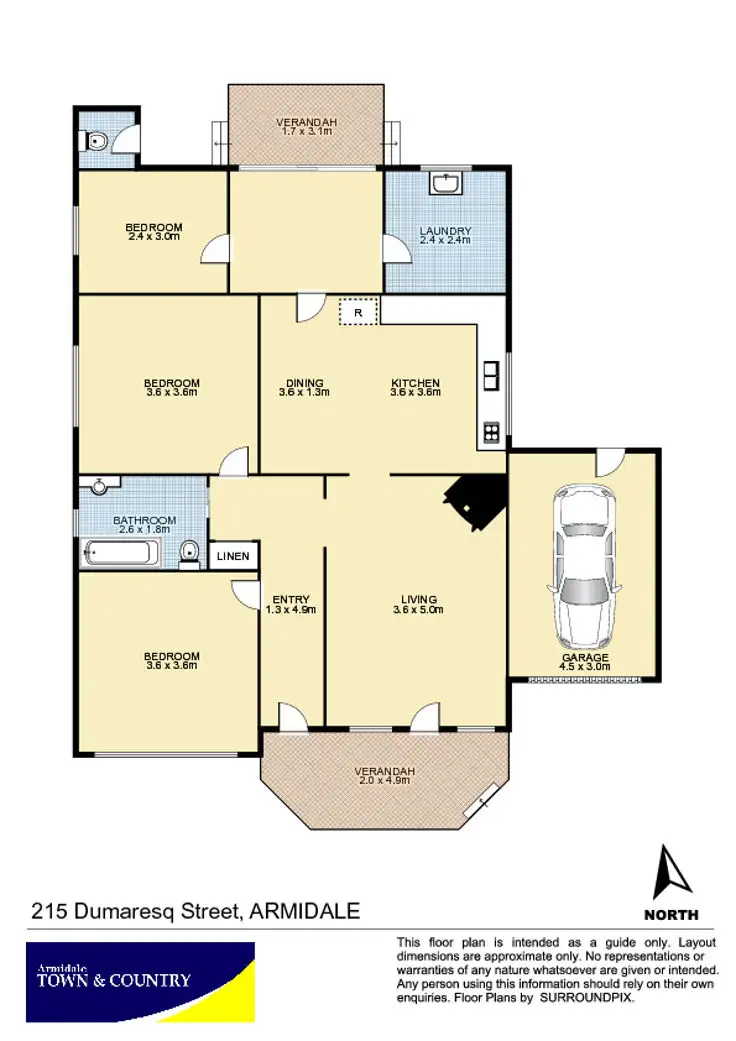 Floorplan of Homely house listing, 215 Dumaresq Street, Armidale NSW 2350