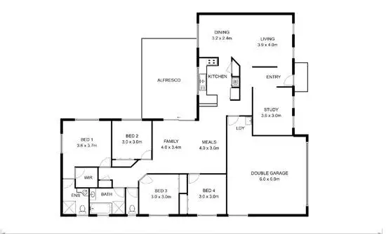Floorplan of Homely rural property listing, 690 Spa Water Road, Iredale QLD 4344