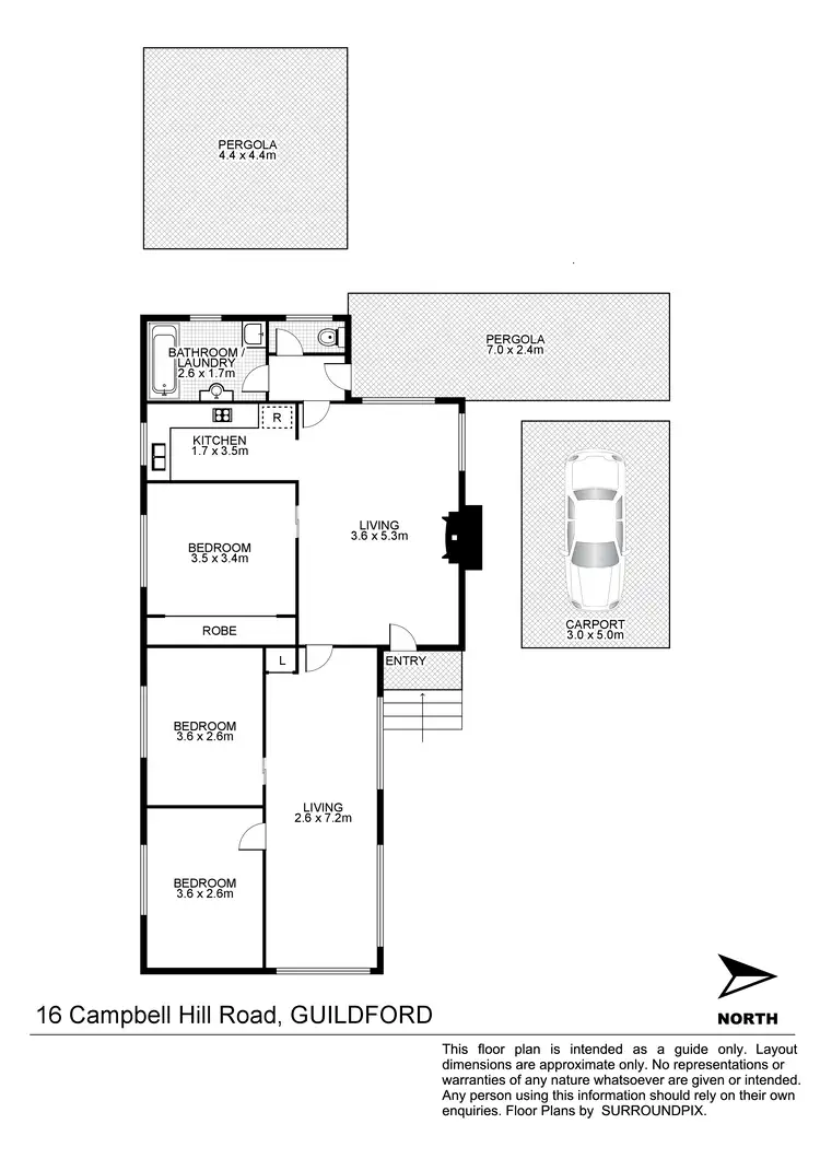 Floorplan of Homely house listing, 16 Campbell Hill Rd, Guildford NSW 2161