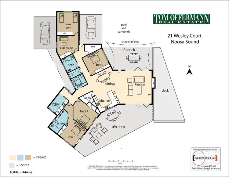 Floorplan of Homely house listing, 21 Wesley Ct, Noosa Heads QLD 4567
