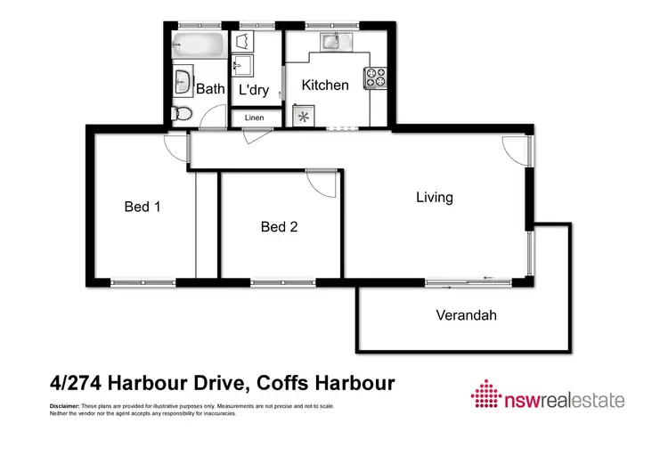 Floorplan of Homely unit listing, 4/274 Harbour Drive, Coffs Harbour NSW 2450