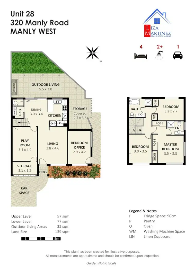 Floorplan of Homely townhouse listing, 28/320 Manly Road, Manly West QLD 4179