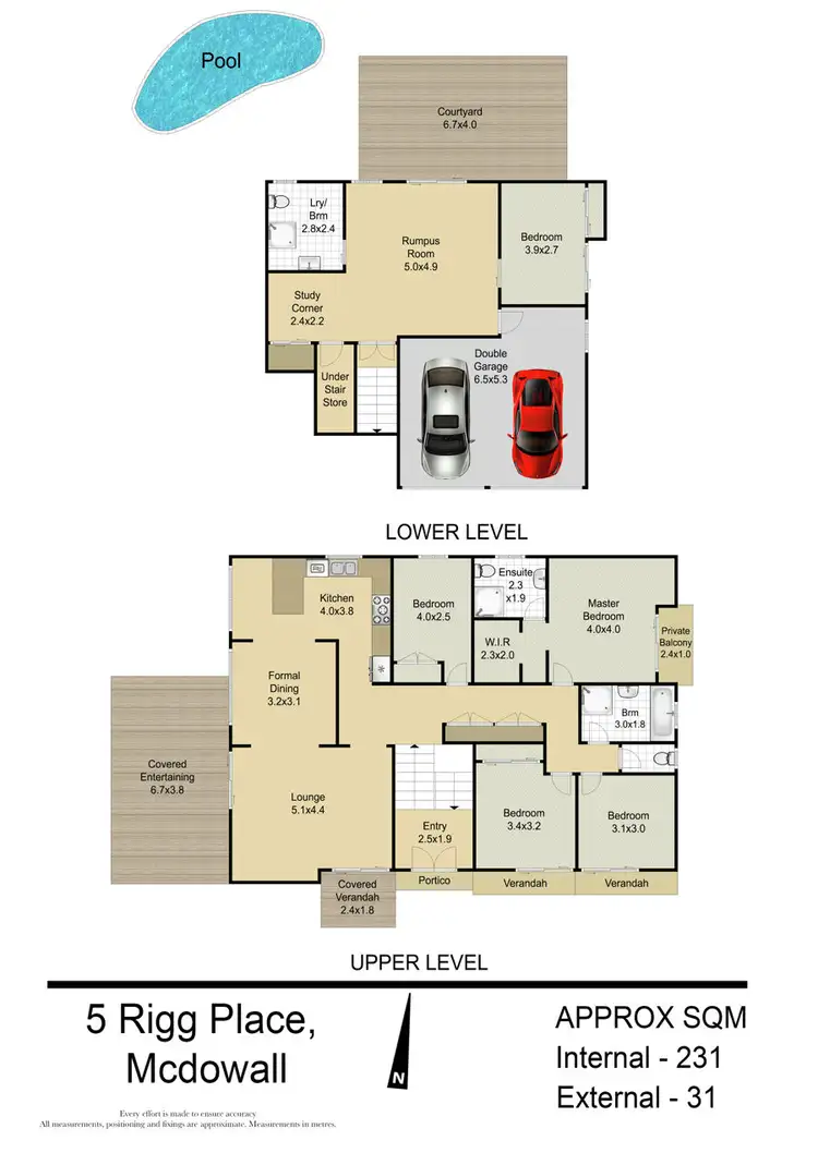 Floorplan of Homely house listing, 5 Rigg Place, Mcdowall QLD 4053