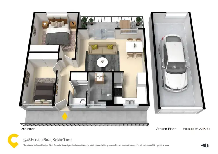 Floorplan of Homely unit listing, 5/48 Herston Road, Kelvin Grove QLD 4059