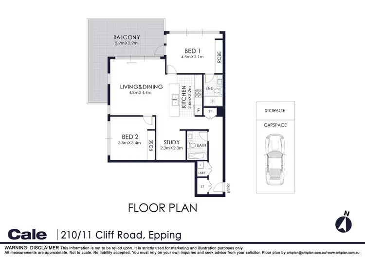 Floorplan of Homely apartment listing, B210/11-27 Cliff Road, Epping NSW 2121