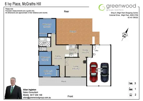 Floorplan of Homely house listing, 6 Ivy Avenue, Mcgraths Hill NSW 2756