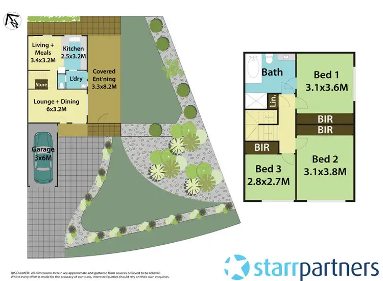 Floorplan of Homely semi-detached listing, 3 Dairy Court, Glenwood NSW 2768
