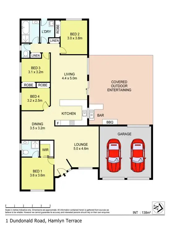 Floorplan of Homely house listing, 1 Dundonald Road, Hamlyn Terrace NSW 2259
