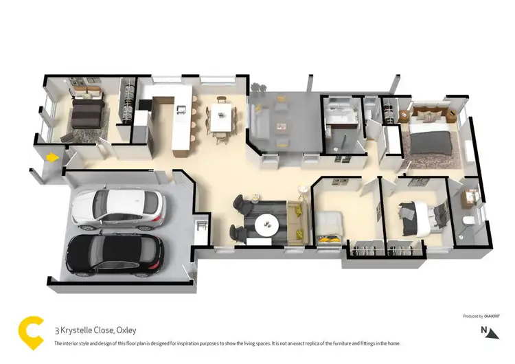 Floorplan of Homely house listing, 3 Krystelle Close, Oxley QLD 4075