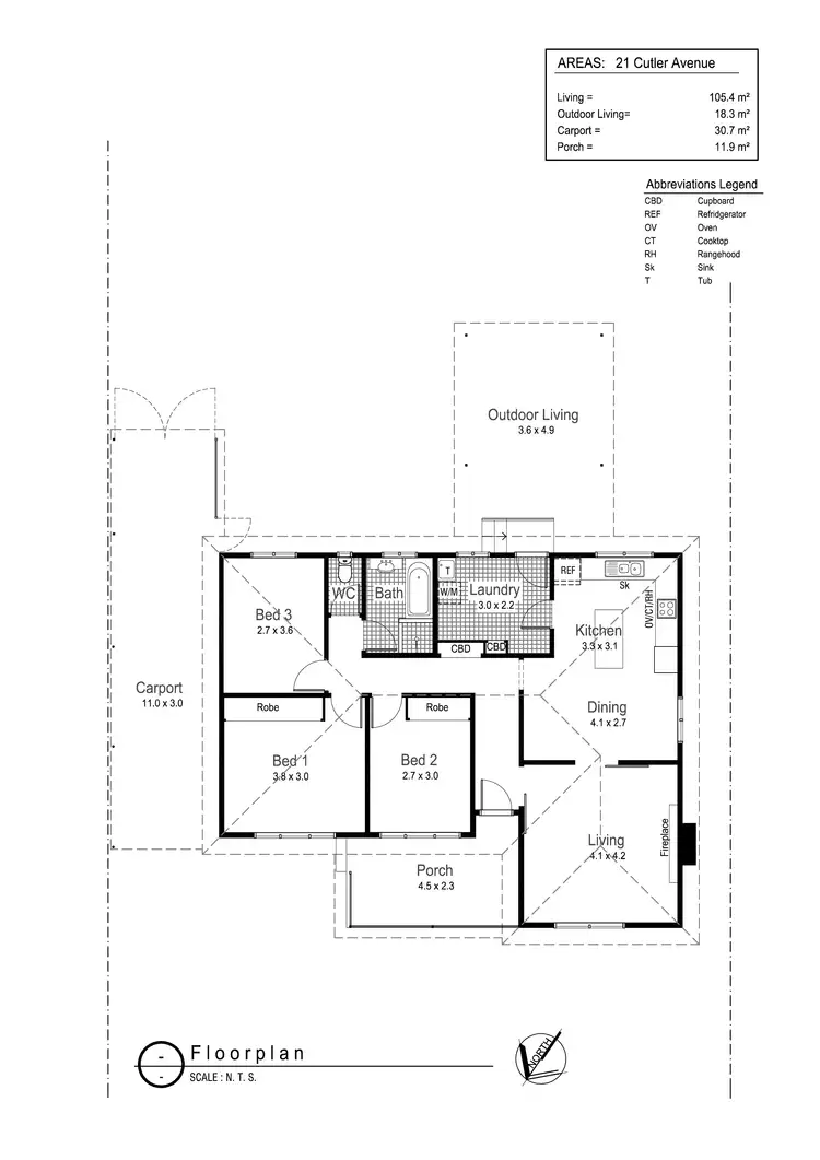 Floorplan of Homely house listing, 21 Cutler Avenue, Kooringal NSW 2650