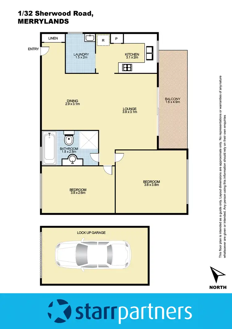 Floorplan of Homely unit listing, 1/32 Sherwood Road, Merrylands NSW 2160
