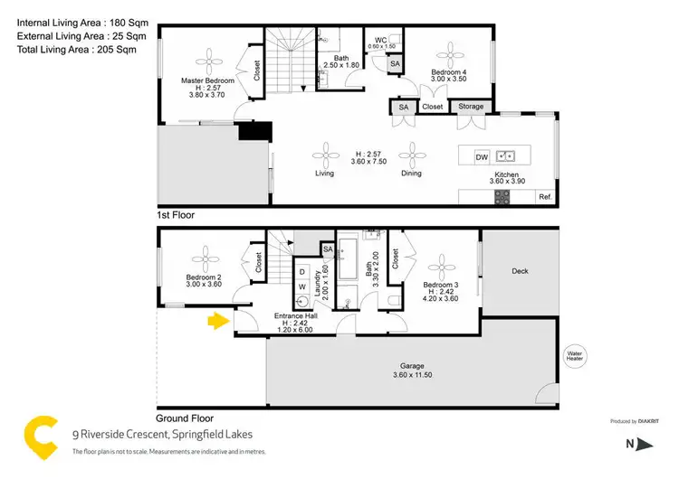 Floorplan of Homely house listing, 9 Riverside Crescent, Springfield Lakes QLD 4300
