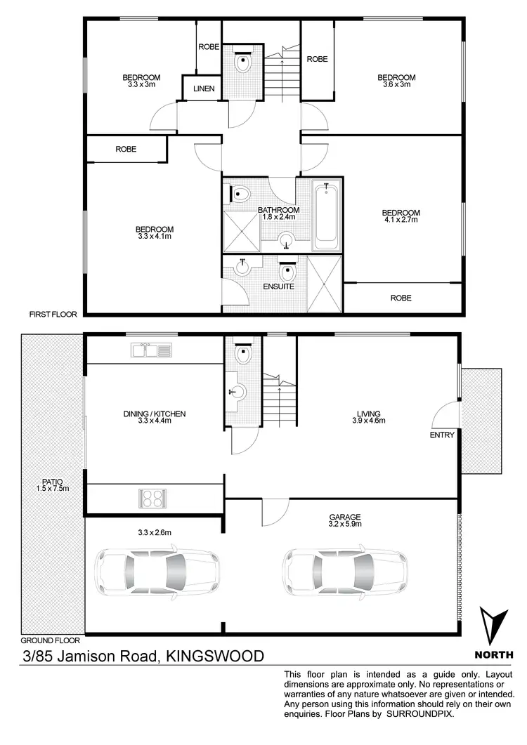 Floorplan of Homely townhouse listing, 3/85 Jamison Road, Kingswood NSW 2747