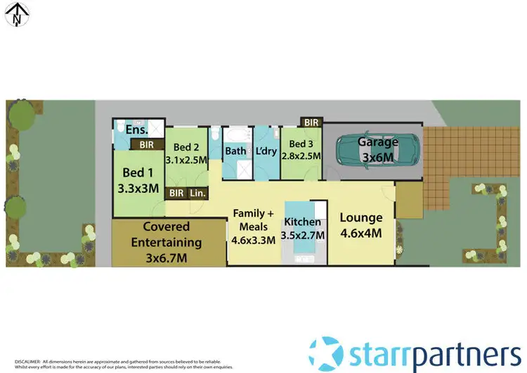 Floorplan of Homely semi-detached listing, 93B Glenwood Park Drive, Glenwood NSW 2768