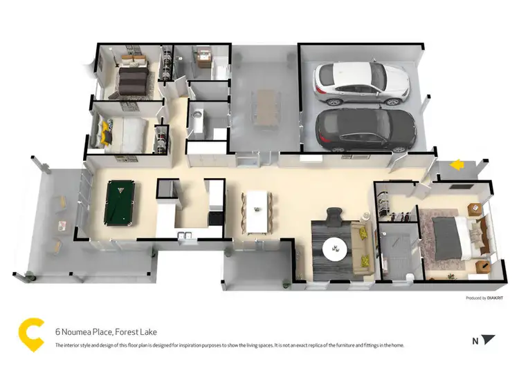 Floorplan of Homely house listing, 6 Noumea Place, Forest Lake QLD 4078