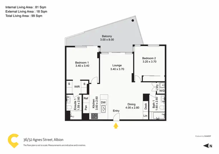 Floorplan of Homely unit listing, 36/32 Agnes Street, Albion QLD 4010
