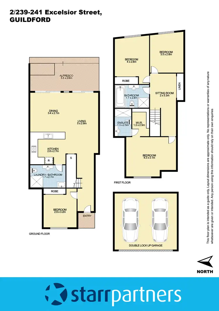 Floorplan of Homely townhouse listing, 2/239-241 Excelsior Street, Guildford NSW 2161