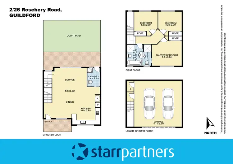 Floorplan of Homely townhouse listing, 2/26 Rosebery Road, Guildford NSW 2161