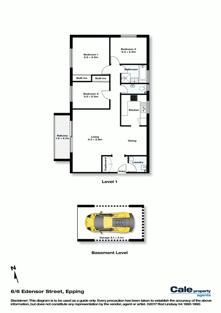 Floorplan of Homely unit listing, 6/6 Edensor Street, Epping NSW 2121