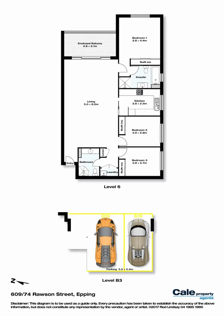 Floorplan of Homely house listing, 609/76 Rawson Street, Epping NSW 2121