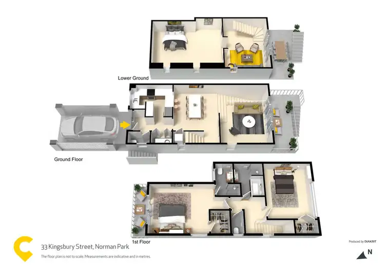 Floorplan of Homely townhouse listing, 33 Kingsbury Street, Norman Park QLD 4170