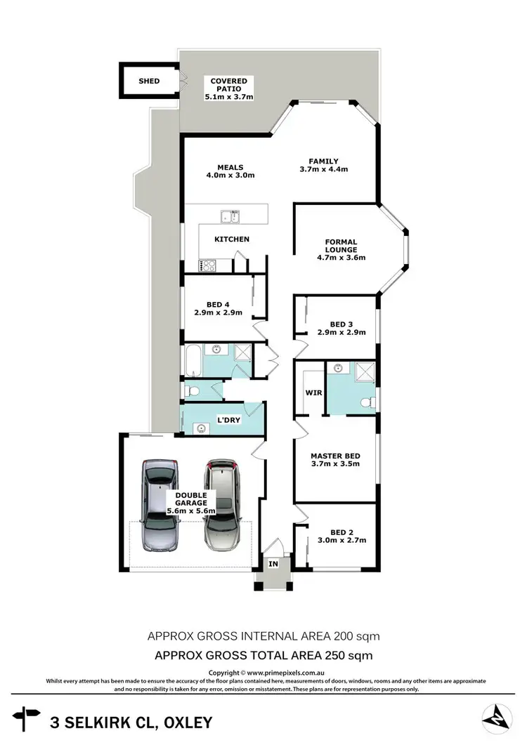 Floorplan of Homely house listing, 3 Selkirk Close, Oxley QLD 4075