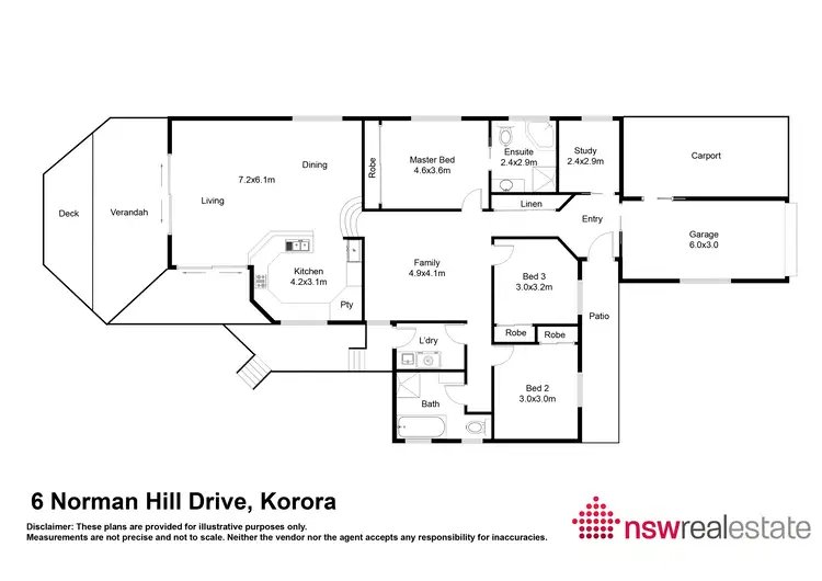 Floorplan of Homely house listing, 6 Norman Hill Drive, Korora NSW 2450