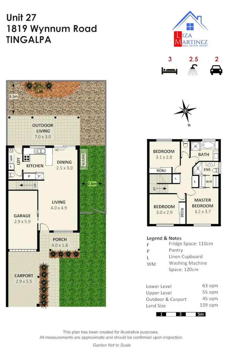 Floorplan of Homely townhouse listing, 27/1819 Wynnum Road, Tingalpa QLD 4173