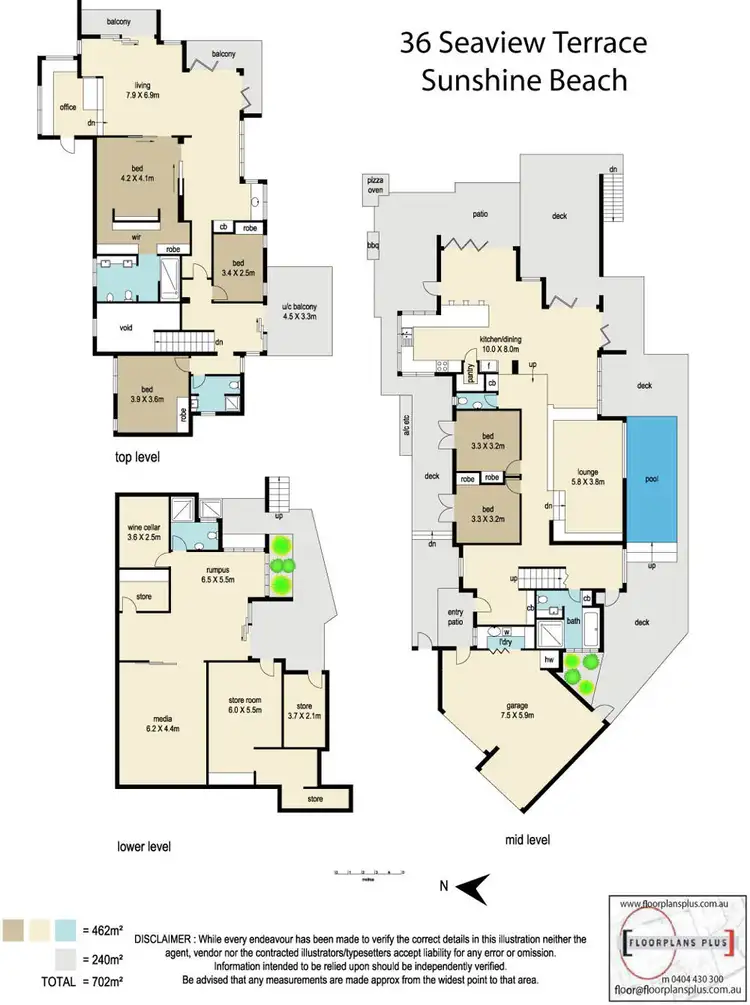 Floorplan of Homely house listing, 36 Seaview Tce, Sunshine Beach QLD 4567
