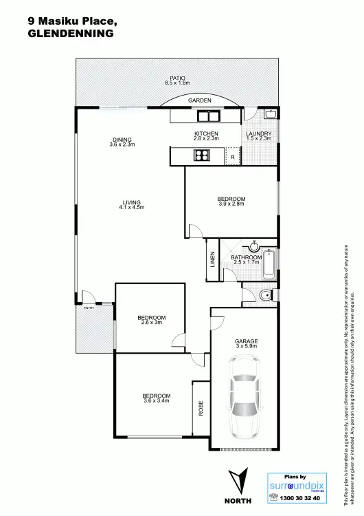 Floorplan of Homely house listing, 9 Masiku Place, Glendenning NSW 2761
