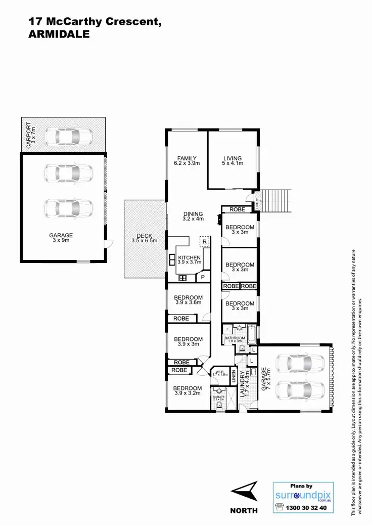 Floorplan of Homely house listing, 17 McCarthy Crescest, Armidale NSW 2350