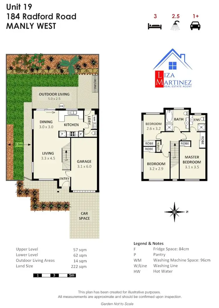 Floorplan of Homely townhouse listing, 19/184 Radford Road, Manly West QLD 4179