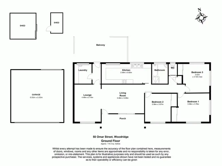 Floorplan of Homely house listing, 50 Omar Street, Woodridge QLD 4114