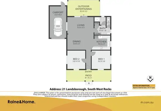 Floorplan of Homely house listing, 21 Landsborough Street, South West Rocks NSW 2431