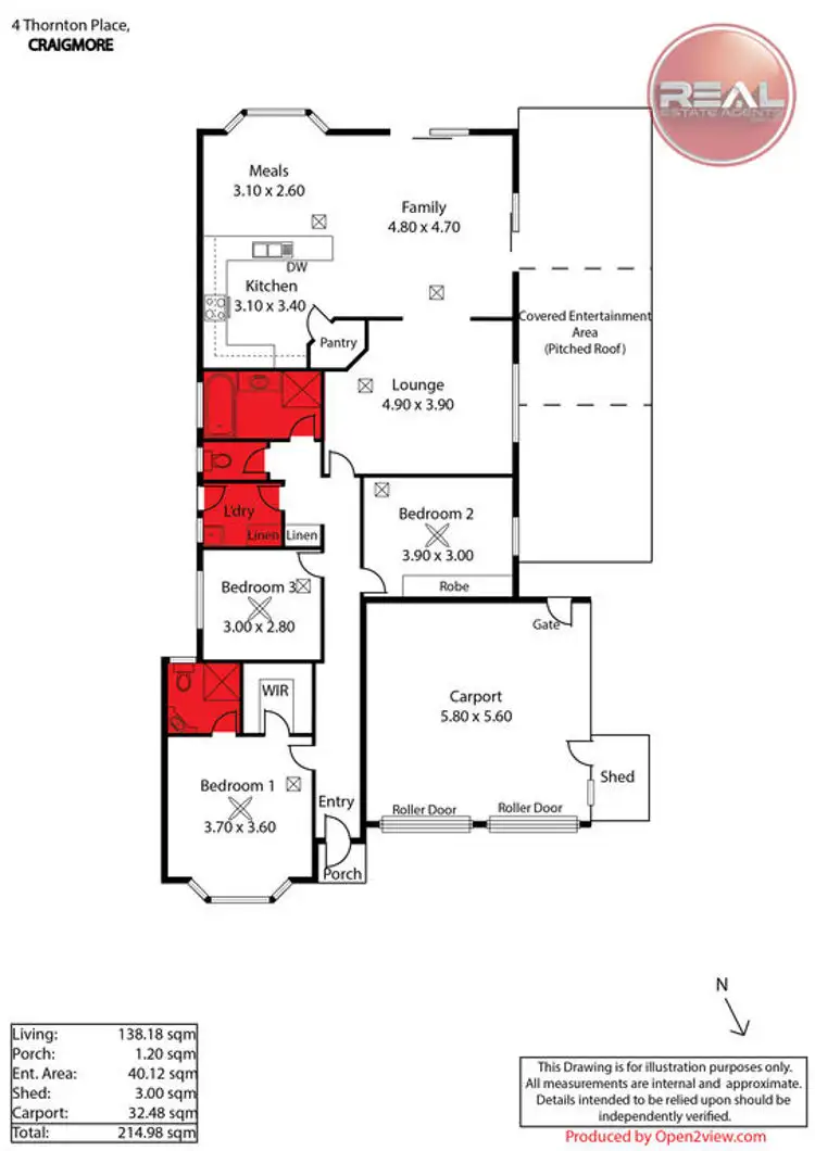 Floorplan of Homely house listing, 4 Thornton Place, Craigmore SA 5114