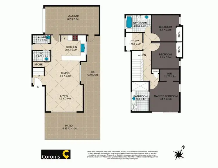 Floorplan of Homely townhouse listing, 1/18 Booligal Street, Carina QLD 4152