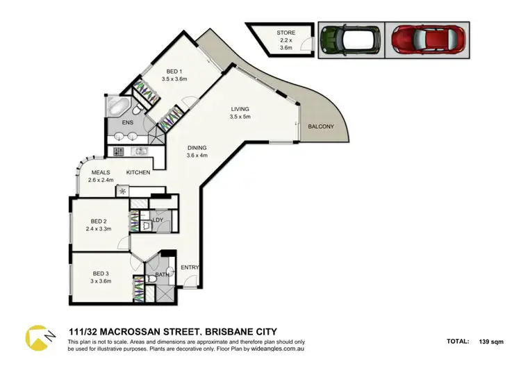 Floorplan of Homely apartment listing, 111/32 Macrossan Street, Brisbane City QLD 4000