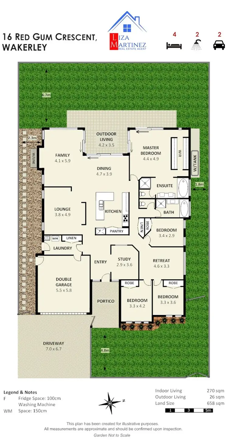 Floorplan of Homely house listing, 16 Red Gum Crescent, Wakerley QLD 4154