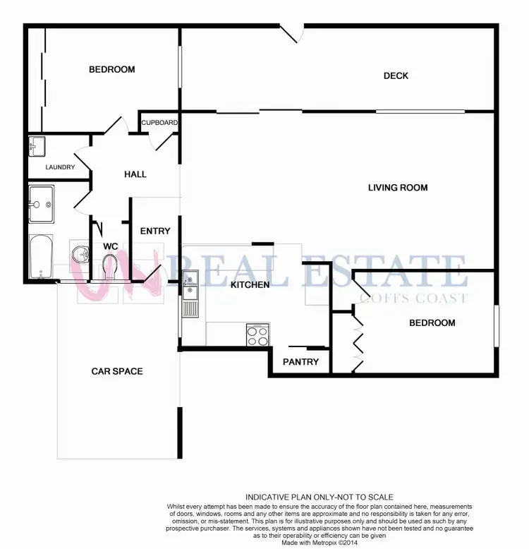 Floorplan of Homely unit listing, 1/32 Karuah Avenue, Coffs Harbour NSW 2450