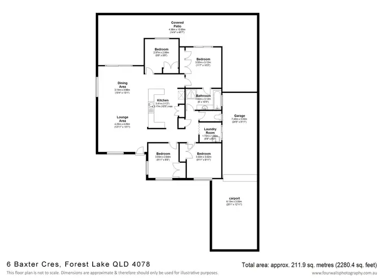 Floorplan of Homely house listing, 6 Baxter Cr, Forest Lake QLD 4078