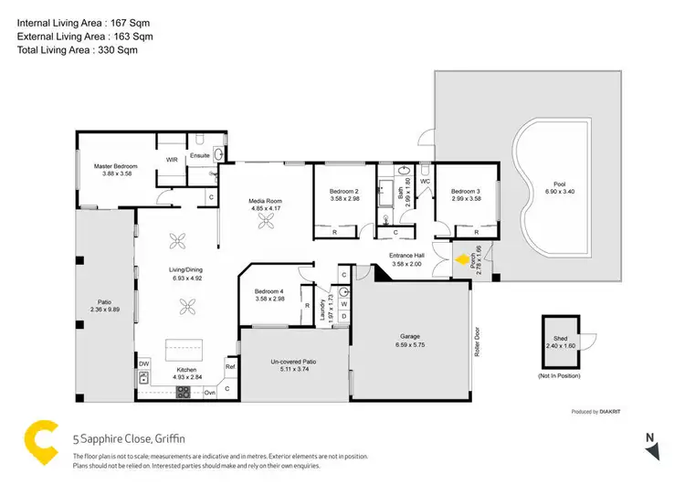 Floorplan of Homely house listing, 5 Sapphire Close, Griffin QLD 4503