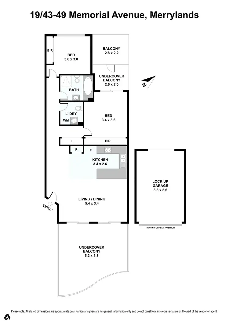Floorplan of Homely unit listing, 19 43-49 Memorial Avenue, Merrylands NSW 2160